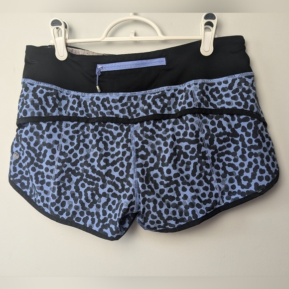 Lululemon Run: Speed Short *4-way Stretch Size 6 Blue And Black Color - Picture 10 of 14